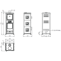 Poêle à bois avec four Rossella Plus Forno 5.0 - 9,4 Kw