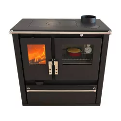 Cuisinière à bois Mervio Plus Inox