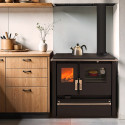 Cuisinière à bois Mervio Plus Inox