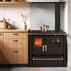 Cuisinière à bois Mervio Plus Inox
