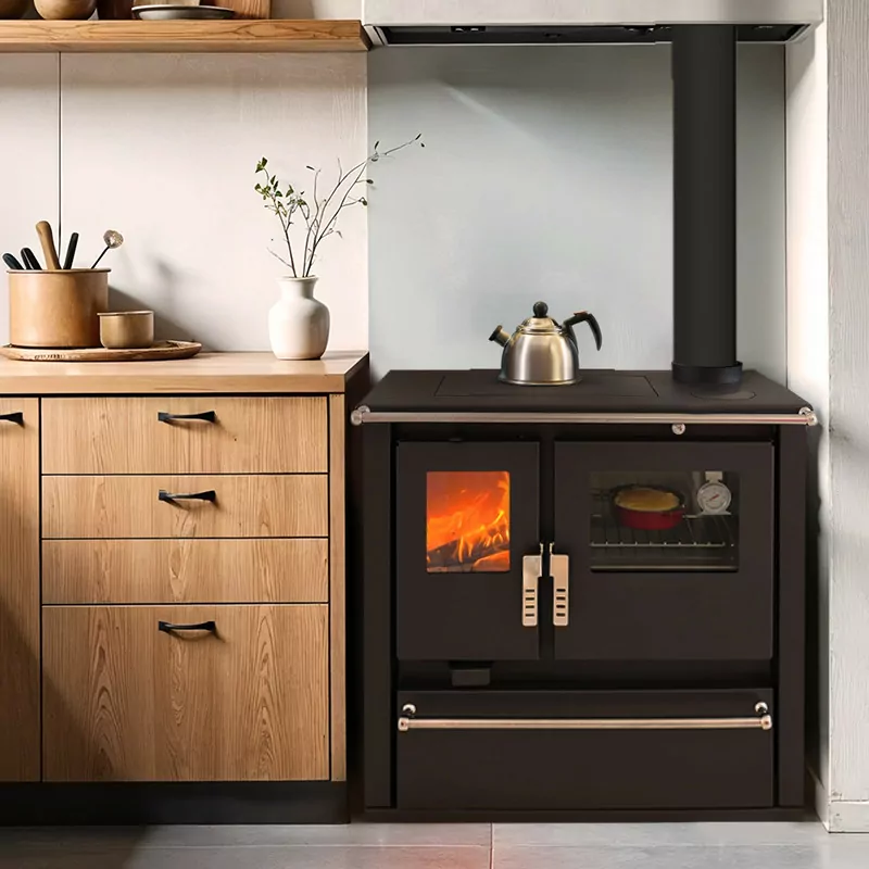 Cuisinière à bois Mervio Plus Inox