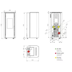 Poêle à granulés Paddy - 10 Kw