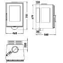 Poêle à bois suspendu Inca Wall - 8 Kw