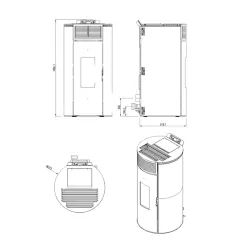 Poêle à granulés étanche Giuliana EVO - 9 Kw