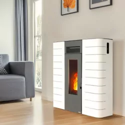 Poêle à granulés canalisable extra plat Pinarello - 12 Kw