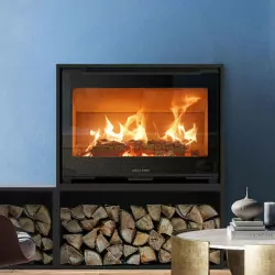 Poêle à bois Quadro+ steel 68 + support
