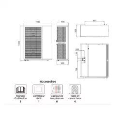 Pompe à Chaleur Air/Eau Monophasée 18 Kw Monobloc - Connectée avec Appoints Électriques et Gaz R290 - 18 Kw