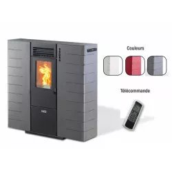 Poêle à granulés canalisable extra plat Ricanto - 10 Kw