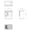 schéma Cuisinière à bois Mervio Inox