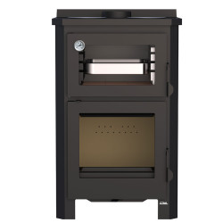 Poêle à bois avec four et plaque de cuisson Pramoda
