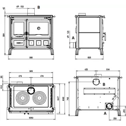 Cuisinière à bois GARDENIA XXL Steel