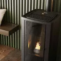 Poêle à granulés étanche (sortie dessus concentrique) Cristallo Silenzio Up - 9,2 Kw