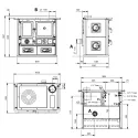 Cuisinière à bois bouilleur TermoRosa DSA.16 - 11 Kw