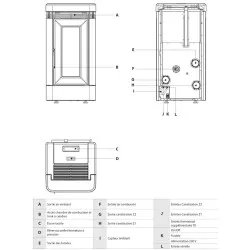 Poêle à granulés canalisable Lucia Plus - 12 Kw