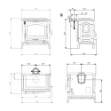 Poêle à bois Isotta - 9,3 Kw