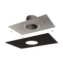 Plaque ventilée bois 20x40 ∅150 mm noir mat RAL 9019