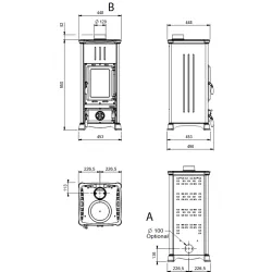 Poêle à bois Emiliana.16 Steel - 6,5 Kw