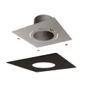 Plaque ventilée bois 20x20-130em noir mat RAL 9019