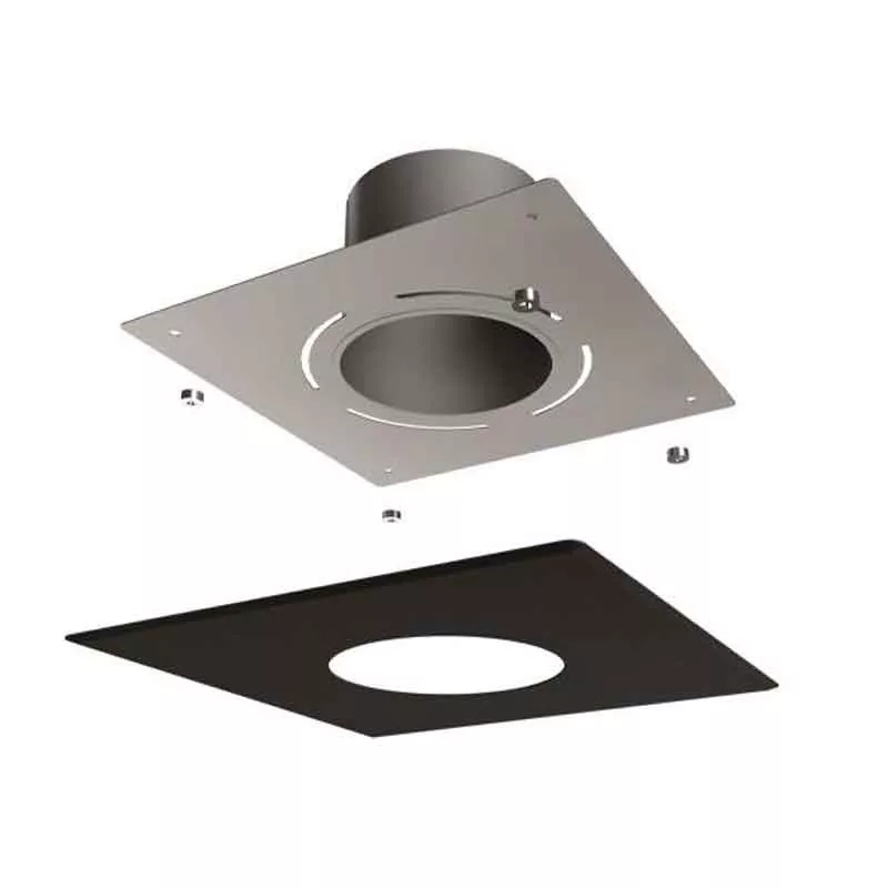 Plaque ventilée bois 20x20-130em noir mat RAL 9019