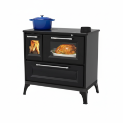Cuisinière à bois sur pied Andésite - 8 Kw