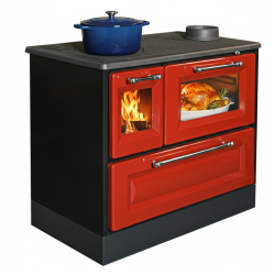 Cuisinière à bois sur socle Andésite - 8 Kw