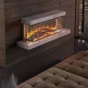 Cheminée électrique Lumen 1200 habillage Pierre