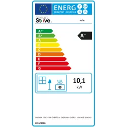Poêle à bois vue panoramique Helia - 10 Kw