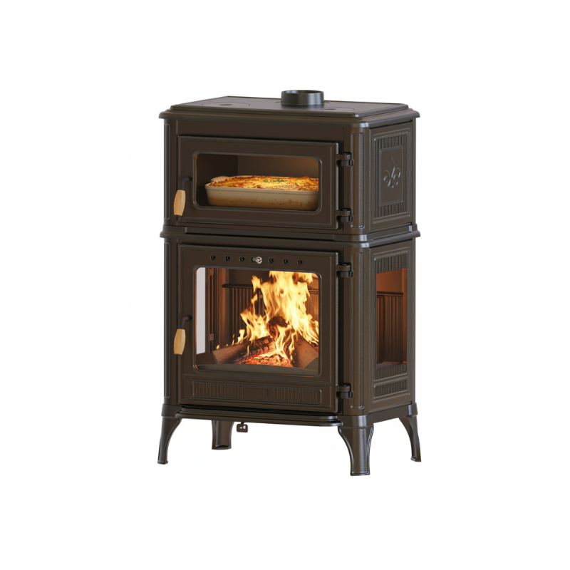 Poêle à bois avec four Granite Chaleur performante et cuisson — free download
