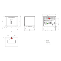 Poêle à bois Pixie Wood 62 - Reconditionné - A+ - 7 Kw