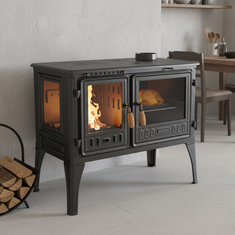 Cuisinière à bois Basalte - 8 Kw