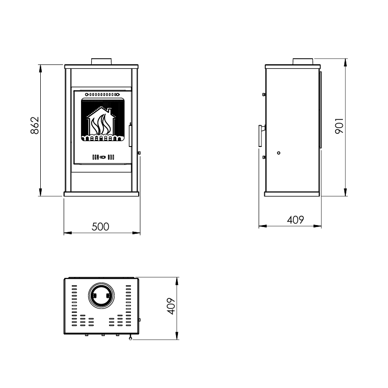 Poêle à bois Monolithe Puissance & design TopChaleur 7,92 kw — free download
