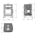 Poêle à bois avec four Pyrite - 13 Kw