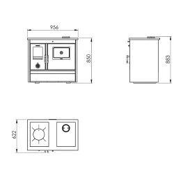 Cuisinière à bois Lucerna - 11 Kw