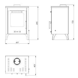 Poêle à bois Oural - 8 Kw