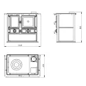 Cuisinière à bois Jaspe - 9 Kw