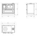 Cuisinière à bois sur socle Andésite - 8 Kw