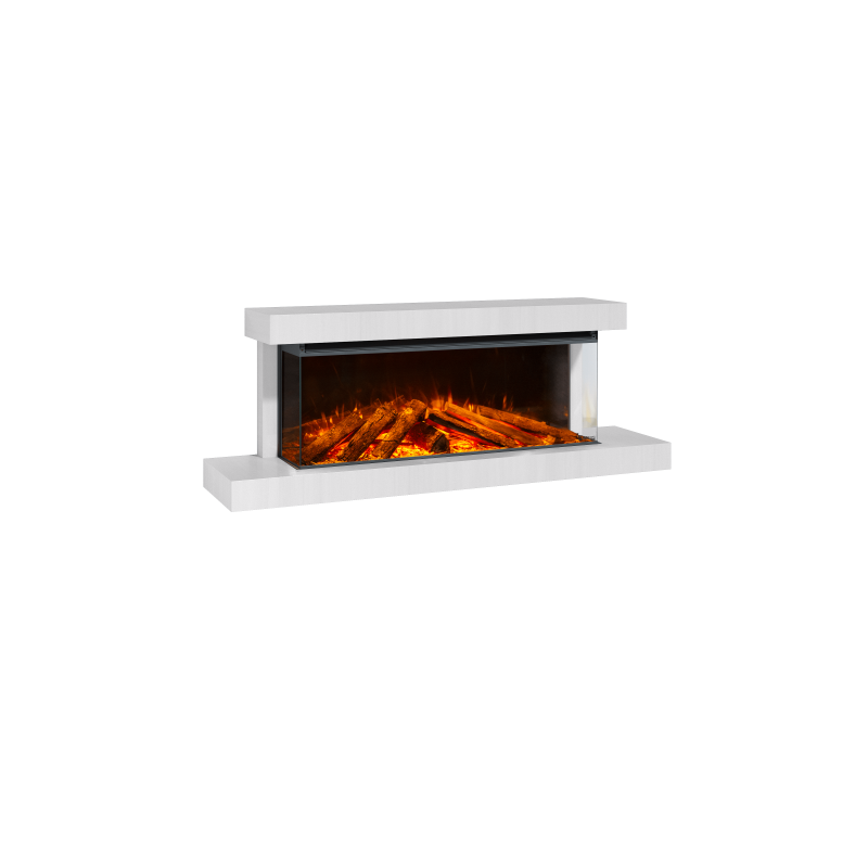 Cheminée électrique Lumen 1200 habillage Craie
