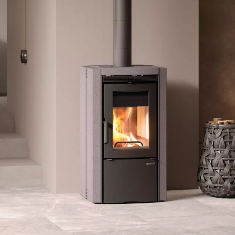 Poêle à bois Ester 5.0 Pierre Vulcan - 8 Kw