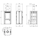 Poêle à bois Ester 5.0 Pierre Vulcan - 8 Kw