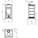 Poêle à bois Gemma Lean Petra - 6,5 Kw