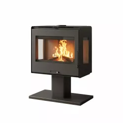 Poêle à bois vue panoramique Helia - 10 Kw