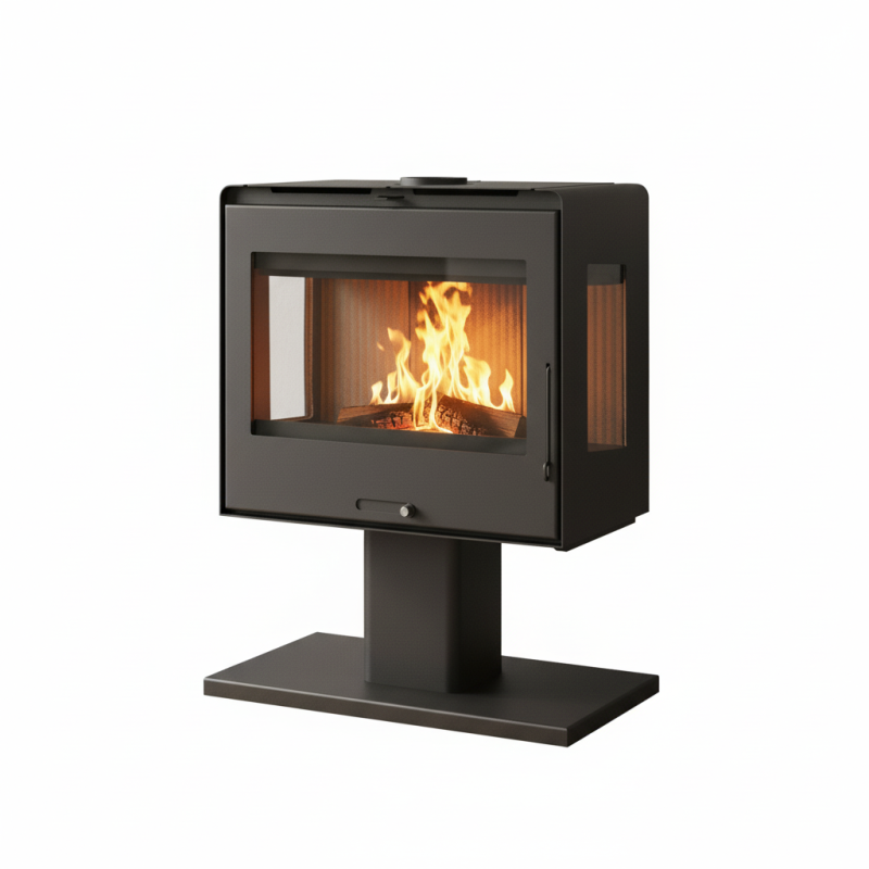 Poêle à bois panoramique Helia 10 kW Vision 3 vitres TopChaleur 10 — free download