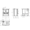 Cuisinière à bois Rosetta Sinistra.16 Steel - 7,9 Kw