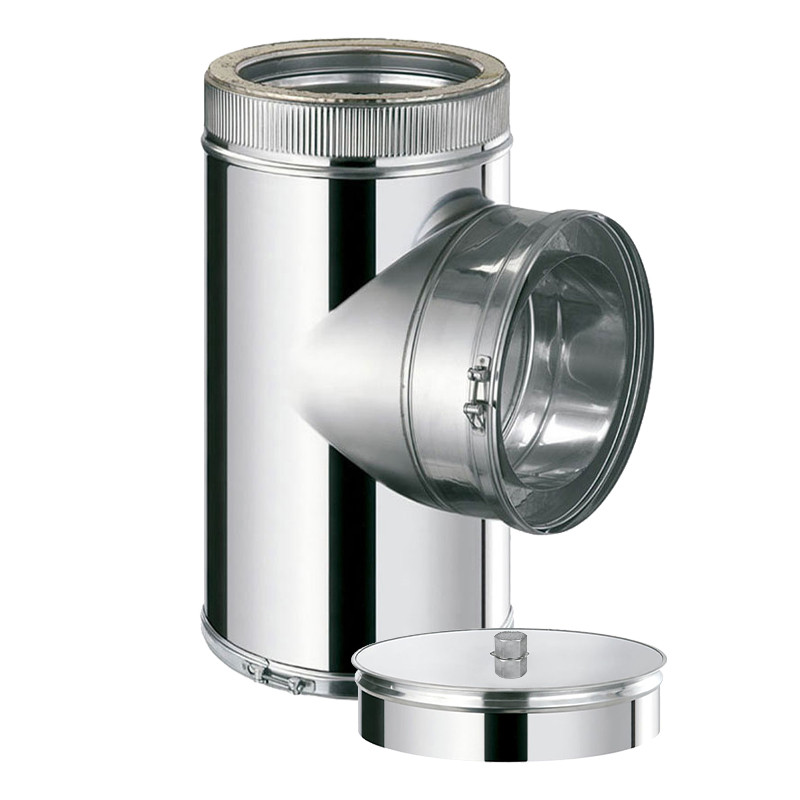Té 90° + purge Ø175 – DW 316