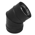 Coude 45° Ø80/125 – CONC BLACK