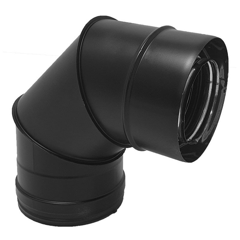 Coude 90° Ø80/125 – CONC BLACK