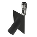 Kit départ mural réglable 45° Ø80/125 – CONC BLACK à FLEX 316 Ø100