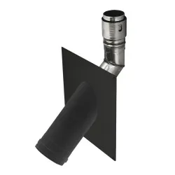 Kit départ mural réglable 45° Ø80/125 – CONC BLACK à FLEX 316 Ø100