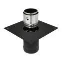 Kit départ plafond 490×490 mm Ø80/125 – CONC BLACK à FLEX 316 Ø80