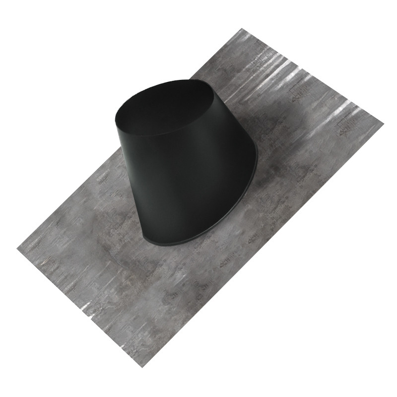 Solin 10–45° plomb Ø80 – CONC BLACK